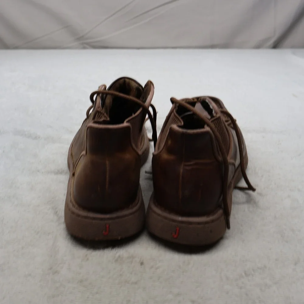 Justin Men 9.5 Chukka Boots Brown Leather Lace Up Moc Toe Rugged Workwear JM422